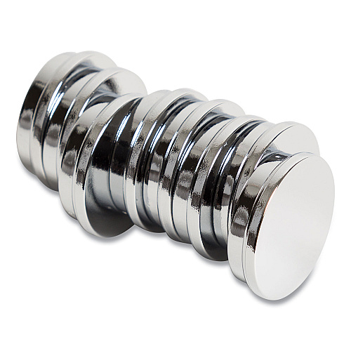 U Brands Board Magnets, Circles, Silver, 1.25" Diameter, 10/Pack (IM130809)