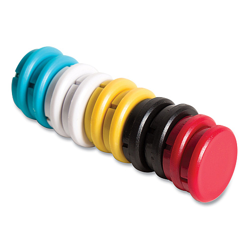 U Brands Board Magnets, Circles, Assorted Colors, 0.75" Diameter, 10/Pack (IM140909)