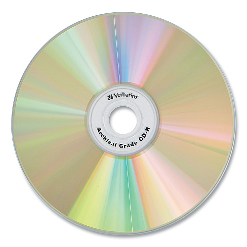Verbatim CD-R Archival Grade Recordable Disc, 700 MB/80 min, 52x, Spindle, Gold, 50/Pack (96159)