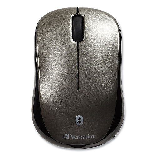 Verbatim Bluetooth Wireless Tablet Multi-Trac Blue LED Mouse, 2.4 GHz Frequency/30 ft Wireless Range, Left/Right Hand Use, Graphite (98590)
