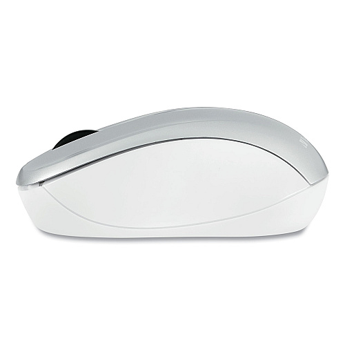 Verbatim Silent Wireless Blue LED Mouse, 2.4 GHz Frequency/32.8 ft Wireless Range, Left/Right Hand Use, Silver (99777)