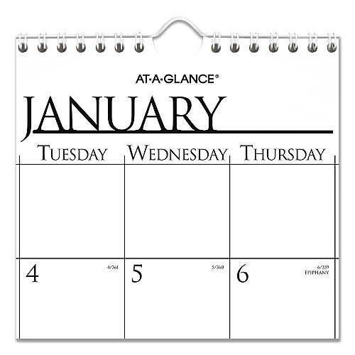 AT-A-GLANCE Business Monthly Wall Calendar, 15 x 12, White/Black Sheets, 12-Month (Jan to Dec): 2026 (997114)