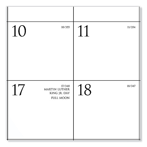 AT-A-GLANCE Business Monthly Wall Calendar, 15 x 12, White/Black Sheets, 12-Month (Jan to Dec): 2026 (997114)