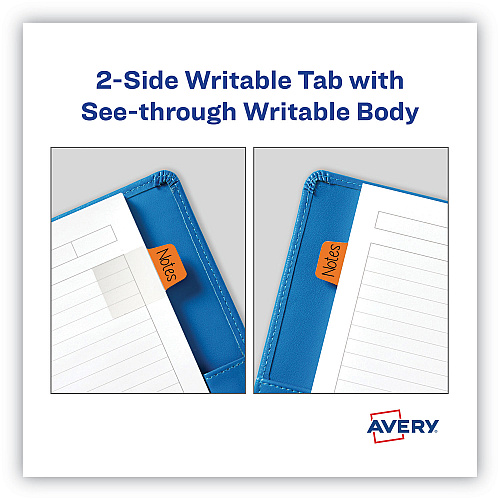 Avery Ultra Tabs Repositionable Tabs, Mini Tabs: 1" x 1.5", 1/5-Cut, Assorted Colors, 40/Pack (74760)