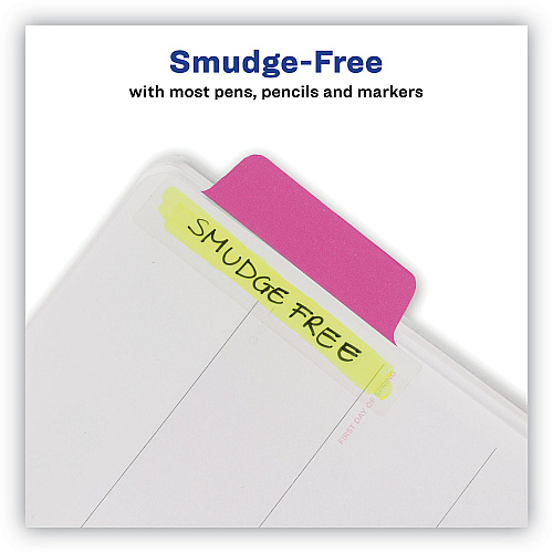 Avery Ultra Tabs Repositionable Tabs, Margin Tabs: 2.5" x 1", 1/5-Cut, Assorted Neon Colors, 48/Pack (74865)