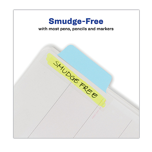 Avery Ultra Tabs Repositionable Tabs, Margin Tabs: 2.5" x 1", 1/5-Cut, Assorted Pastel Colors, 48/Pack (74867)