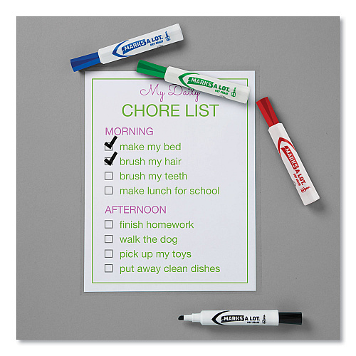 Avery MARKS A LOT Desk-Style Dry Erase Marker Value Pack, Broad Chisel Tip, Assorted Colors, 24/Pack (98188)