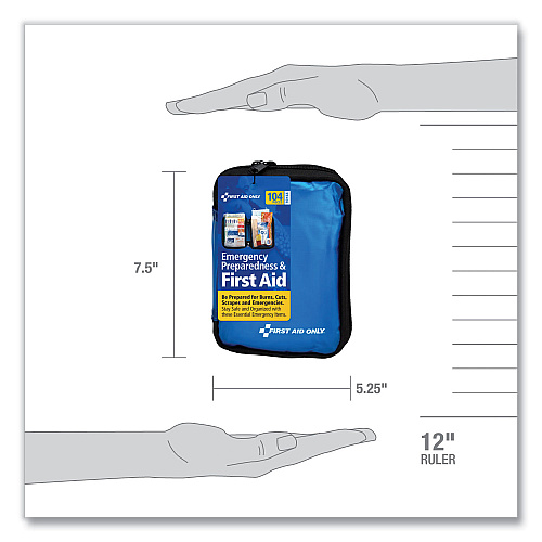 PhysiciansCare Soft-Sided First Aid and Emergency Kit, 104 Pieces, Soft Fabric Case (90168)