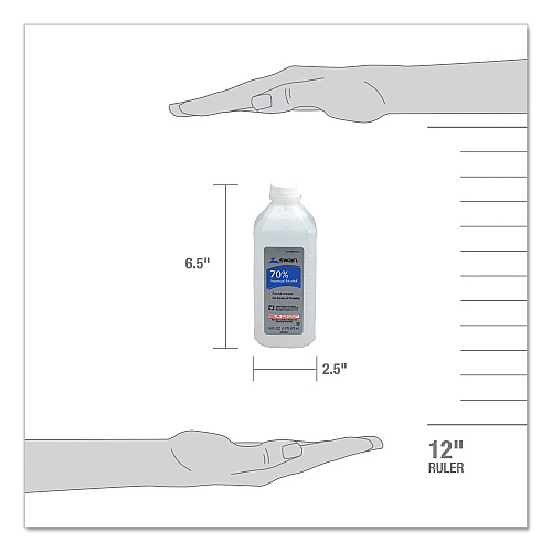 PhysiciansCare First Aid Kit Rubbing Alcohol, Isopropyl Alcohol, 16 oz Bottle (M313)
