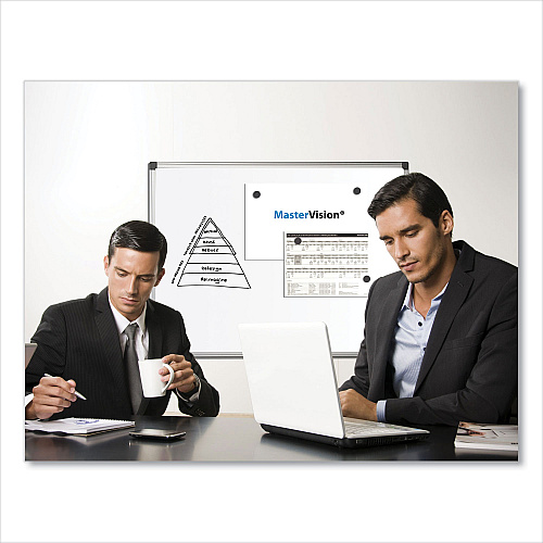 MasterVision Porcelain Value Dry Erase Board, 36 x 48, White Surface, Silver Aluminum Frame (CR0801170MV)