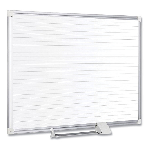 MasterVision Ruled Magnetic Steel Dry Erase Planning Board, 48 x 36, White Surface, Silver Aluminum Frame (MA0594830)