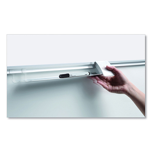 MasterVision Gridded Magnetic Steel Dry Erase Planning Board, 1 x 2 Grid, 72 x 48, White Surface, Silver Aluminum Frame (MA2792830)