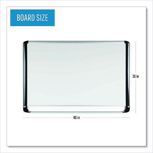 MasterVision Gold Ultra Magnetic Dry Erase Boards, 48 x 36, White Surface, Black Aluminum Frame (MVI050201)