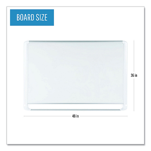 MasterVision Gold Ultra Magnetic Dry Erase Boards, 48 x 36, White Surface, White Aluminum Frame (MVI050205)