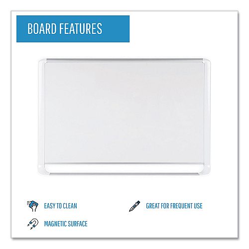 MasterVision Gold Ultra Magnetic Dry Erase Boards, 48 x 36, White Surface, White Aluminum Frame (MVI050205)