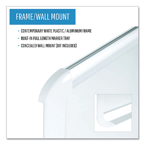 MasterVision Gold Ultra Magnetic Dry Erase Boards, 48 x 36, White Surface, White Aluminum Frame (MVI050205)