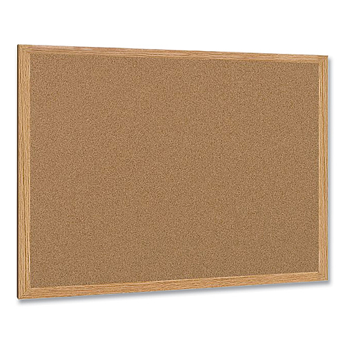 MasterVision Earth Cork Board, 36 x 24, Tan Surface, Oak Wood Frame (SB0420001233)