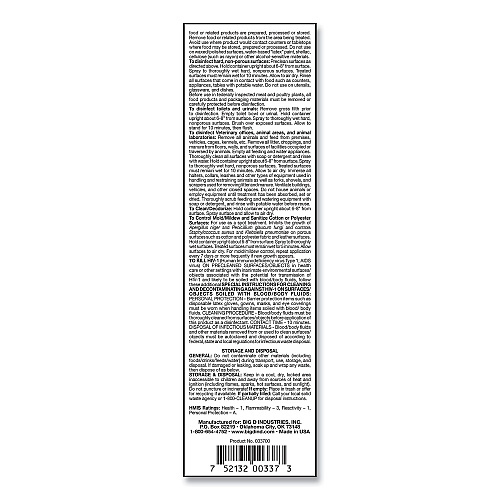 Big-D PHENO D+ Aerosol Disinfectant/Deodorizer, Citrus Scent, 16.5 oz Aerosol Spray Can, 12/Carton (33700)