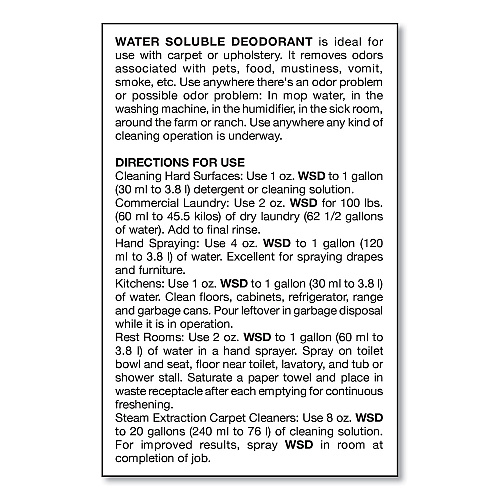 Big-D Water-Soluble Deodorant, Mountain Air, 1 gal Bottle, 4/Carton (1358)