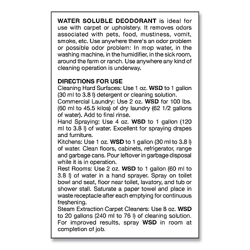 Big-D Water-Soluble Deodorant, Mountain Air, 32 oz Bottle, 12/Carton (358)