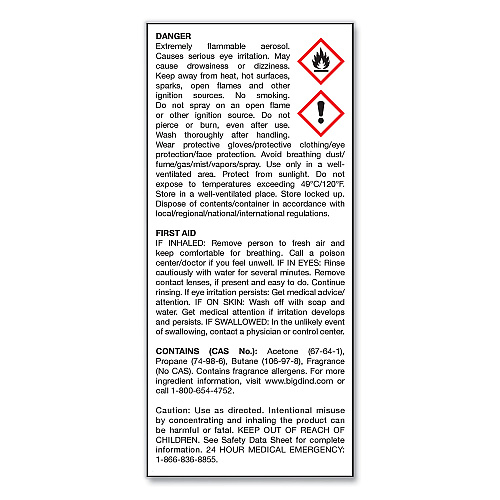 Big-D Odor Control Fogger, Mountain Air Scent, 5 oz Aerosol Spray, 12/Carton (344)