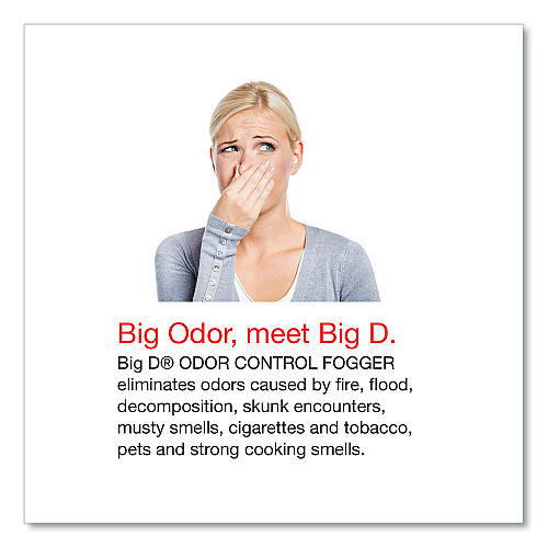 Big-D Odor Control Fogger, Original Scent, 5 oz Aerosol Spray, 12/Carton (341)