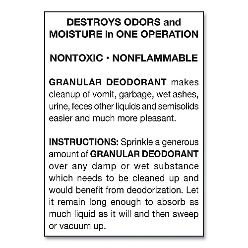 Big-D Granular Deodorant, Lemon, 16 oz, Shaker Can, 12/Carton (150)