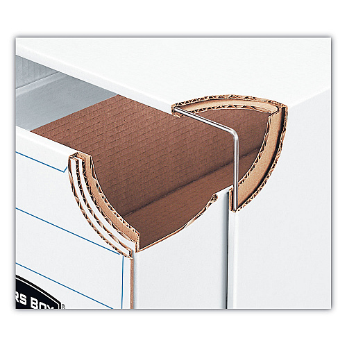 Bankers Box File/Cube Box Shell, Legal/Letter, 23.75 x 19.75, White/Blue, 6/Carton (0162601)