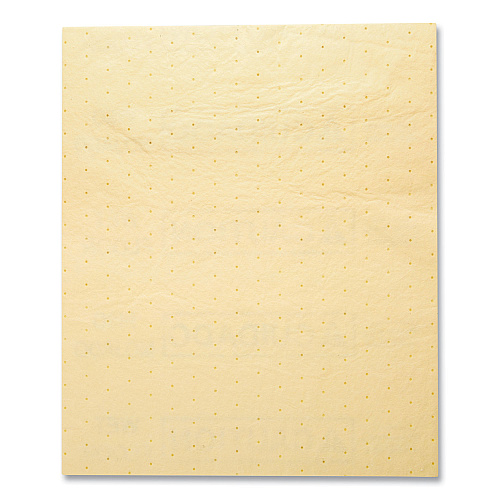 Rubbermaid Commercial Over-the-Spill Pad, Caution Wet Floor, 16 oz, 16.5 x 20, 22 Sheets/Pad (4252YEL)