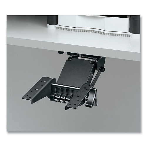 Fellowes Adjustable Standard Keyboard Platform, 20.25w x 11.13d, Graphite/Black (93841)