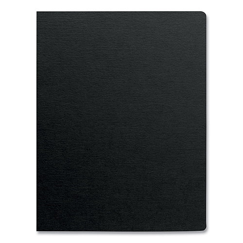 Fellowes Futura Presentation Covers for Binding Systems, Opaque Black, 11.25 x 8.75, Unpunched, 25/Pack (5224701)