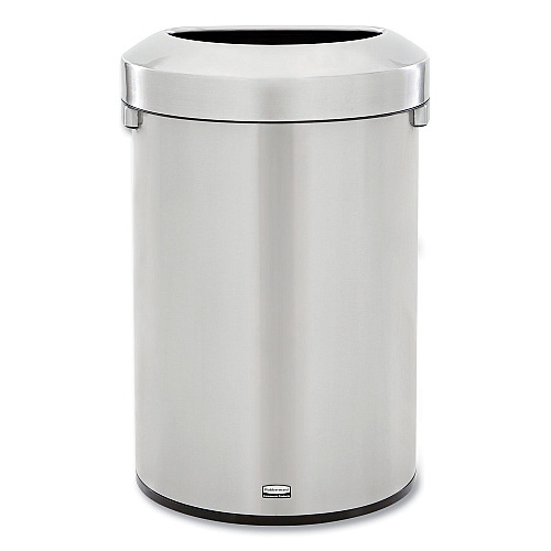 Rubbermaid Commercial Refine Series Waste Receptacle, 21 gal, Plastic/Stainless Steel (2147582)