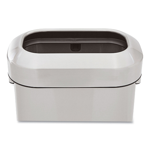 Rubbermaid Commercial Refine Series Waste Receptacle, 15 gal, Plastic/Stainless Steel (2147581)