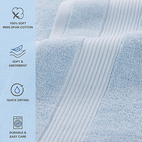 Host & Home Hand Towel 16x28 Blue - Pack Of 6 (HT-HH1628-3.5-BLU)
