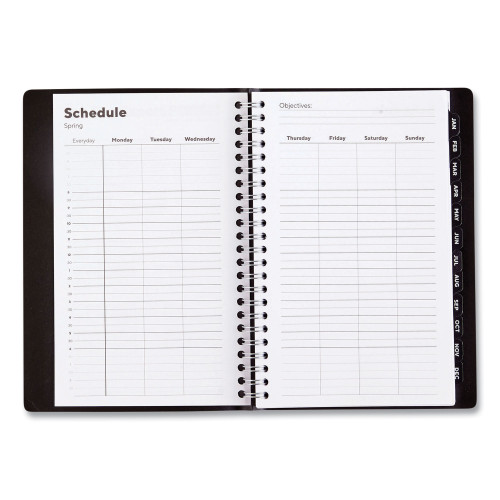TRU RED Weekly/Monthly Planner with Planner Pocket, 8 x 5, Black Cover