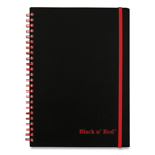 Black n' Red Flexible Cover Twinwire Notebooks, SCRIBZEE Compatible, 1-Subject, Wide/Legal Rule, Black Cover, (70) 8.25 x 5.63 Sheets (C67009)