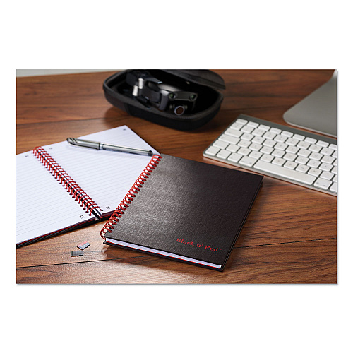 Black n' Red Hardcover Twinwire Notebooks, SCRIBZEE Compatible, 1-Subject, Wide/Legal Rule, Black Cover, (70) 9.88 x 6.88 Sheets (400110532)