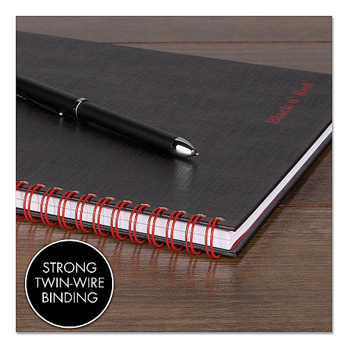 Black n' Red Hardcover Twinwire Notebooks, SCRIBZEE Compatible, 1-Subject, Wide/Legal Rule, Black Cover, (70) 9.88 x 6.88 Sheets (400110532)