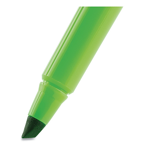BIC Brite Liner Highlighter, Fluorescent Green Ink, Chisel Tip, Green/Black Barrel, Dozen (BL11GN)