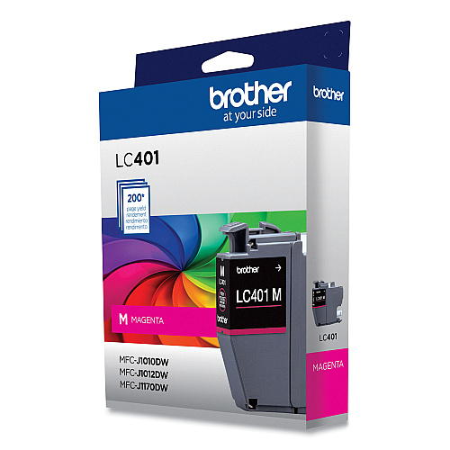Brother LC401MS Ink, 200 Page-Yield, Magenta