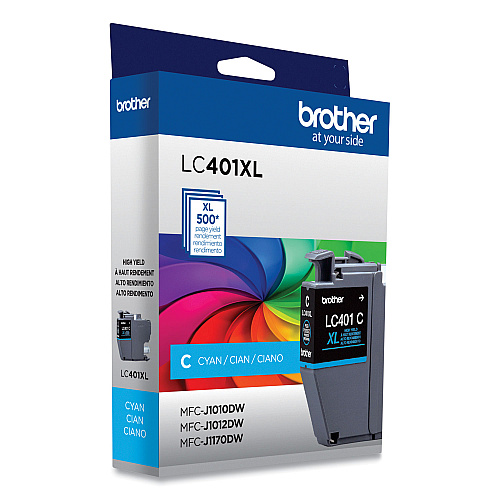 Brother LC401XLCS High-Yield Ink, 500 Page-Yield, Cyan