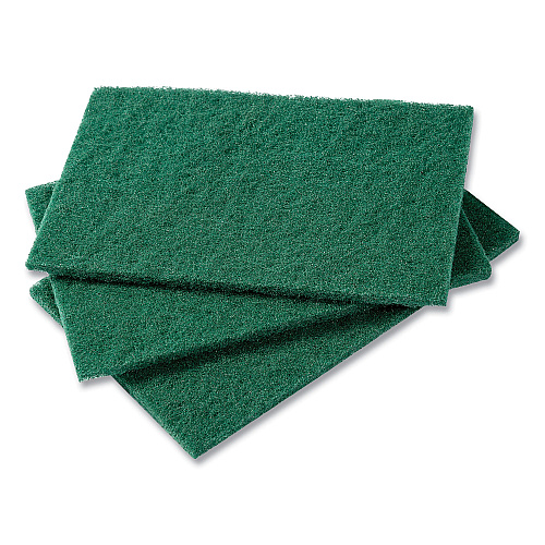 AmerCareRoyal Medium-Duty Scouring Pad, 6 x 9, Green, 10 Pads/Pack, 6 Packs/Carton (S960)