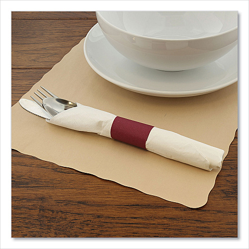 AmerCareRoyal Napkin Bands, Burgundy, 2500/Pack, 8 Packs/Carton (RNB20MN)