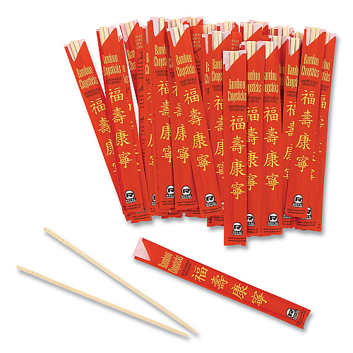 AmerCareRoyal Chopsticks, Bamboo, 9", Natural, 1000/Carton (R809)