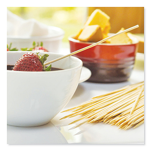 AmerCareRoyal Bamboo Skewers, Paper, 6", Natural, 100/Pack (R806)