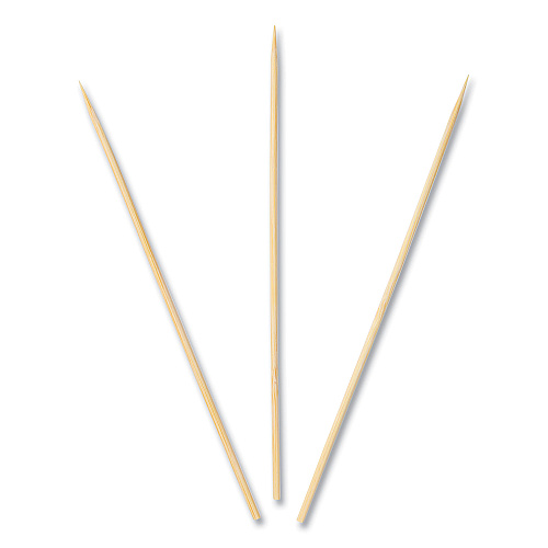 AmerCareRoyal Bamboo Skewers, Paper, 6", Natural, 100/Pack (R806)