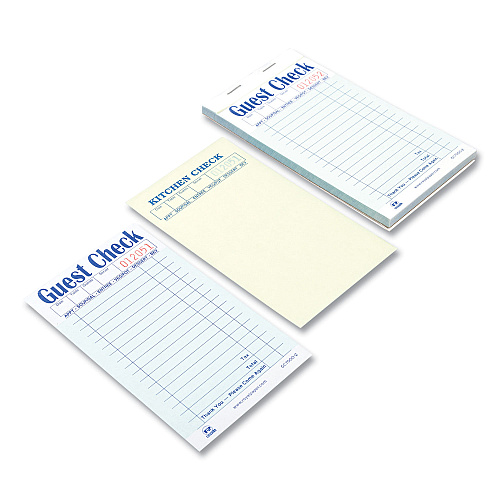 AmerCareRoyal Guest Check Pad, 17 Lines, Two-Part Carbonless, 3.6 x 6.7, 50 Forms/Pad, 50 Pads/Carton (GC70002)