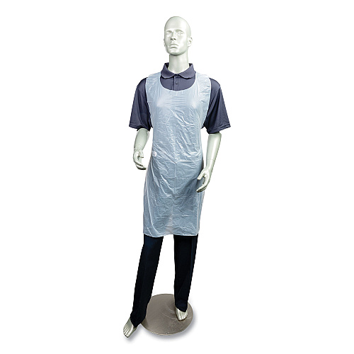 AmerCareRoyal Poly Apron, 28 x 46,  One Size Fits All, White, 100/Pack, 10 Packs/Carton (DA2846)