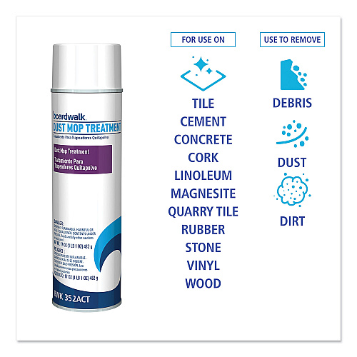 Boardwalk&reg; Dust Mop Treatment, 20 oz Aerosol, 12 Cans (BWK352ACT)