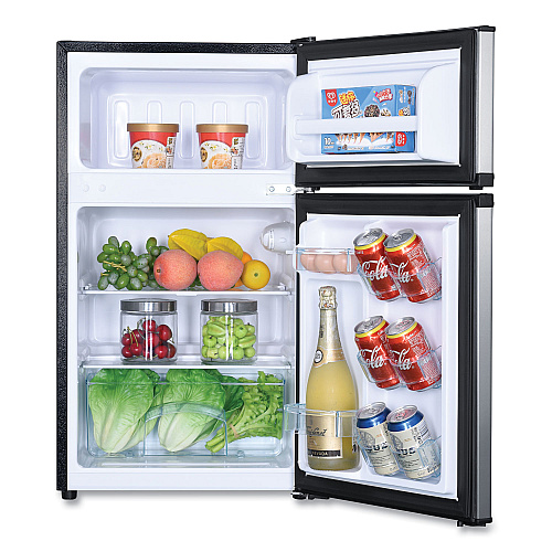 Avanti Counter-Height 3.1 Cu. Ft Two-Door Refrigerator/Freezer, Black/Stainless Steel (RA31B3S)
